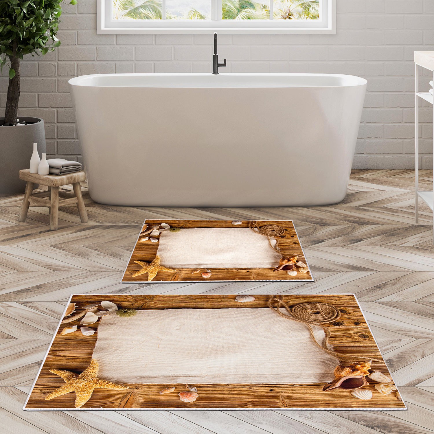 L'essentiel Maison Сет од 2 килими за бања Шарени