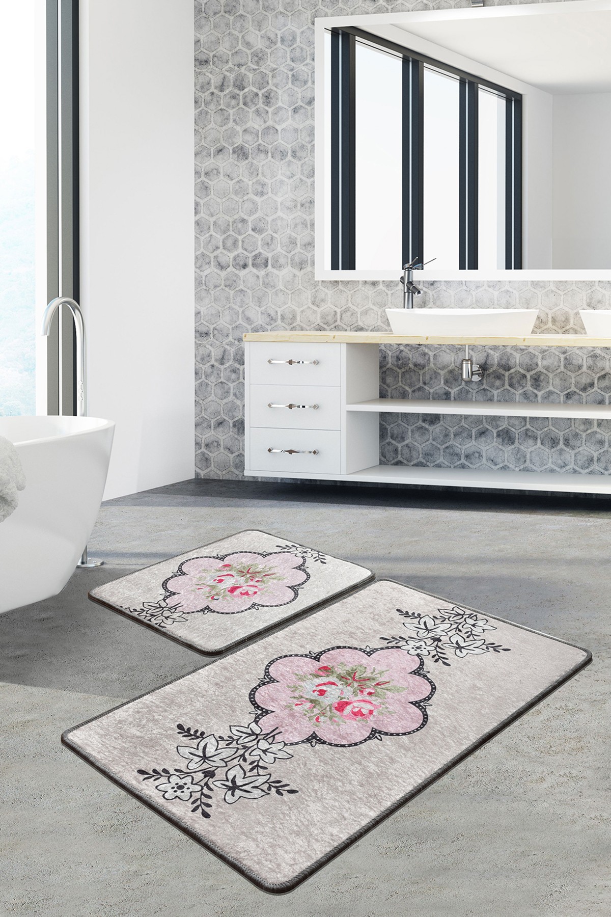 L'essentiel Maison Сет од 2 килими за бања Шарени