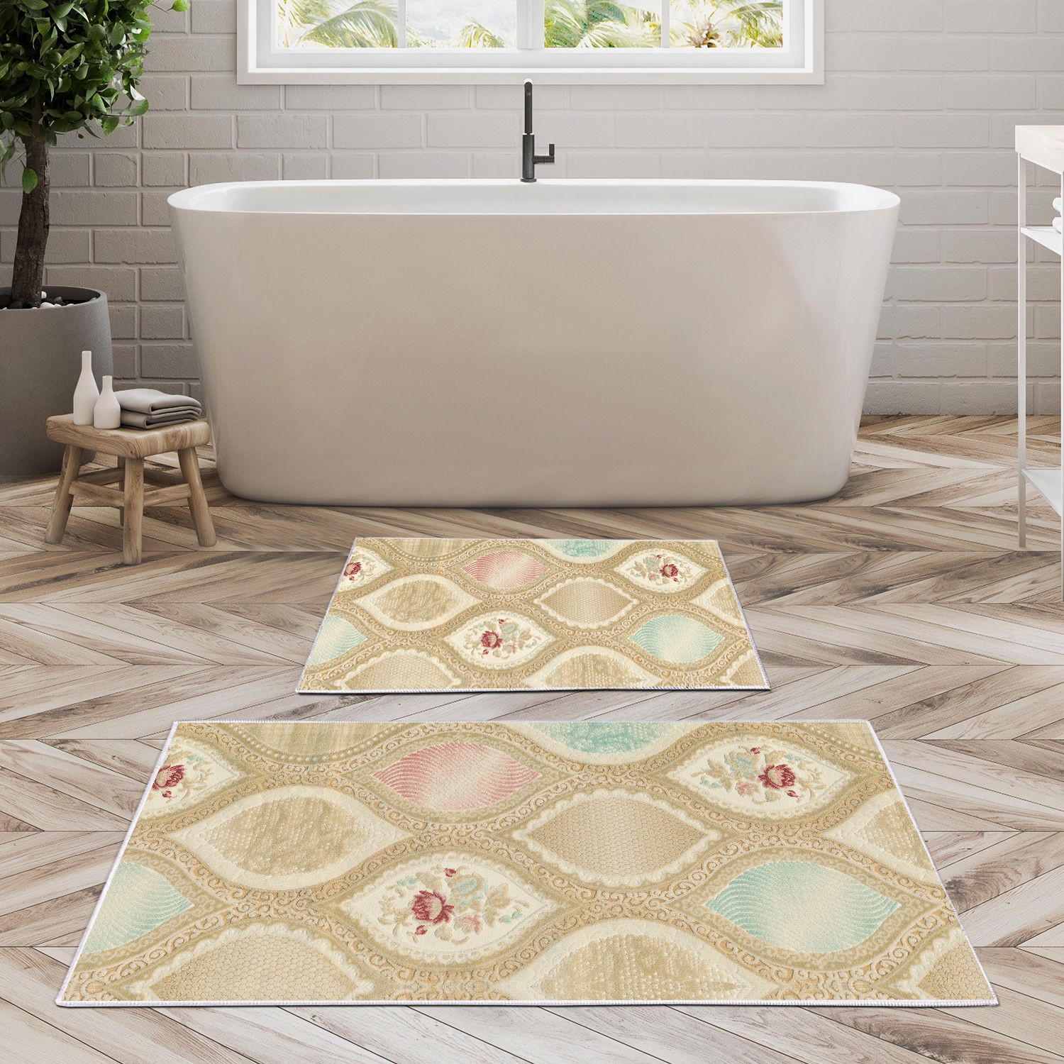 L'essentiel Maison Сет од 2 килими за бања Шарени