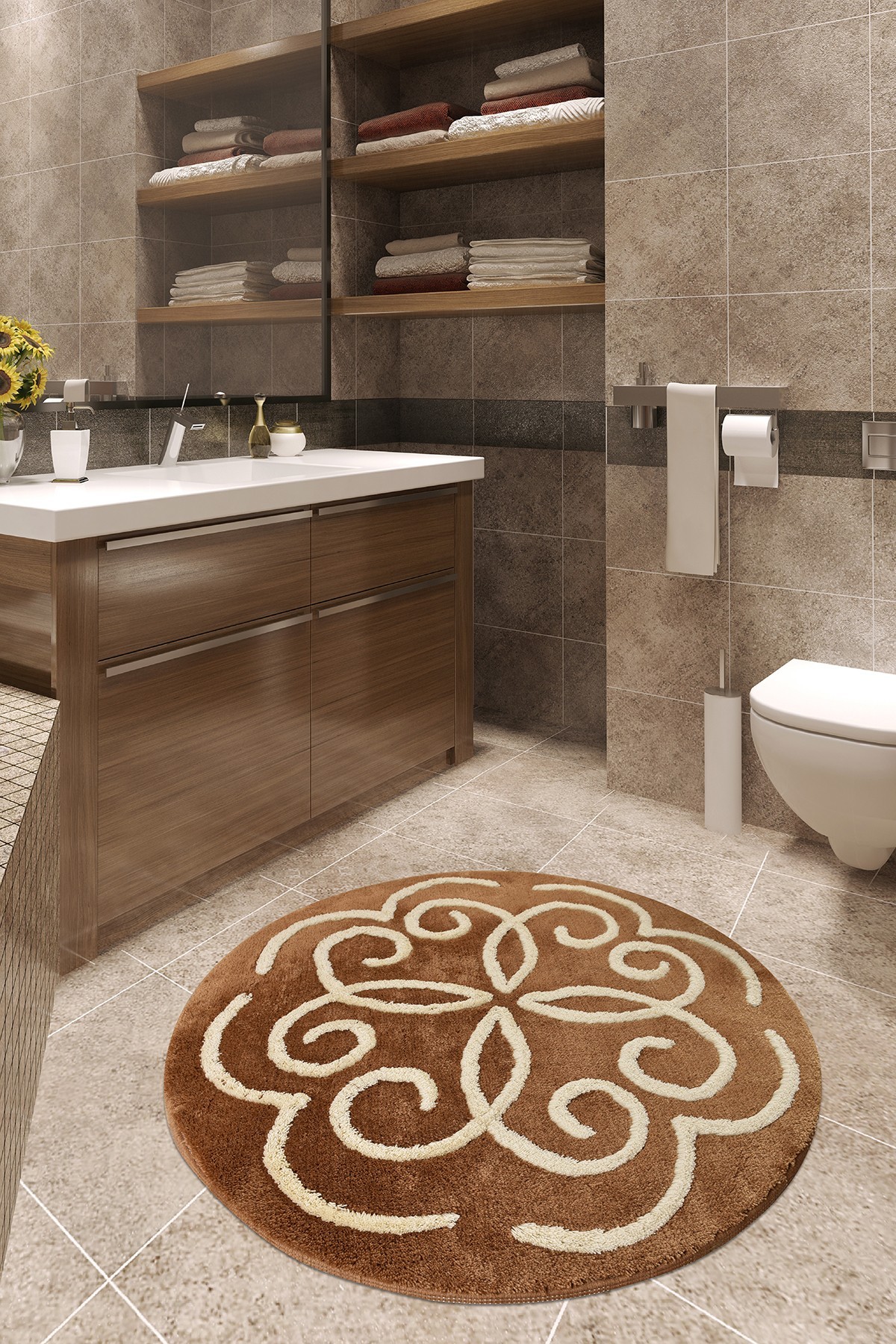 Простирка за бања L'essentiel Maison 90cm Шарена