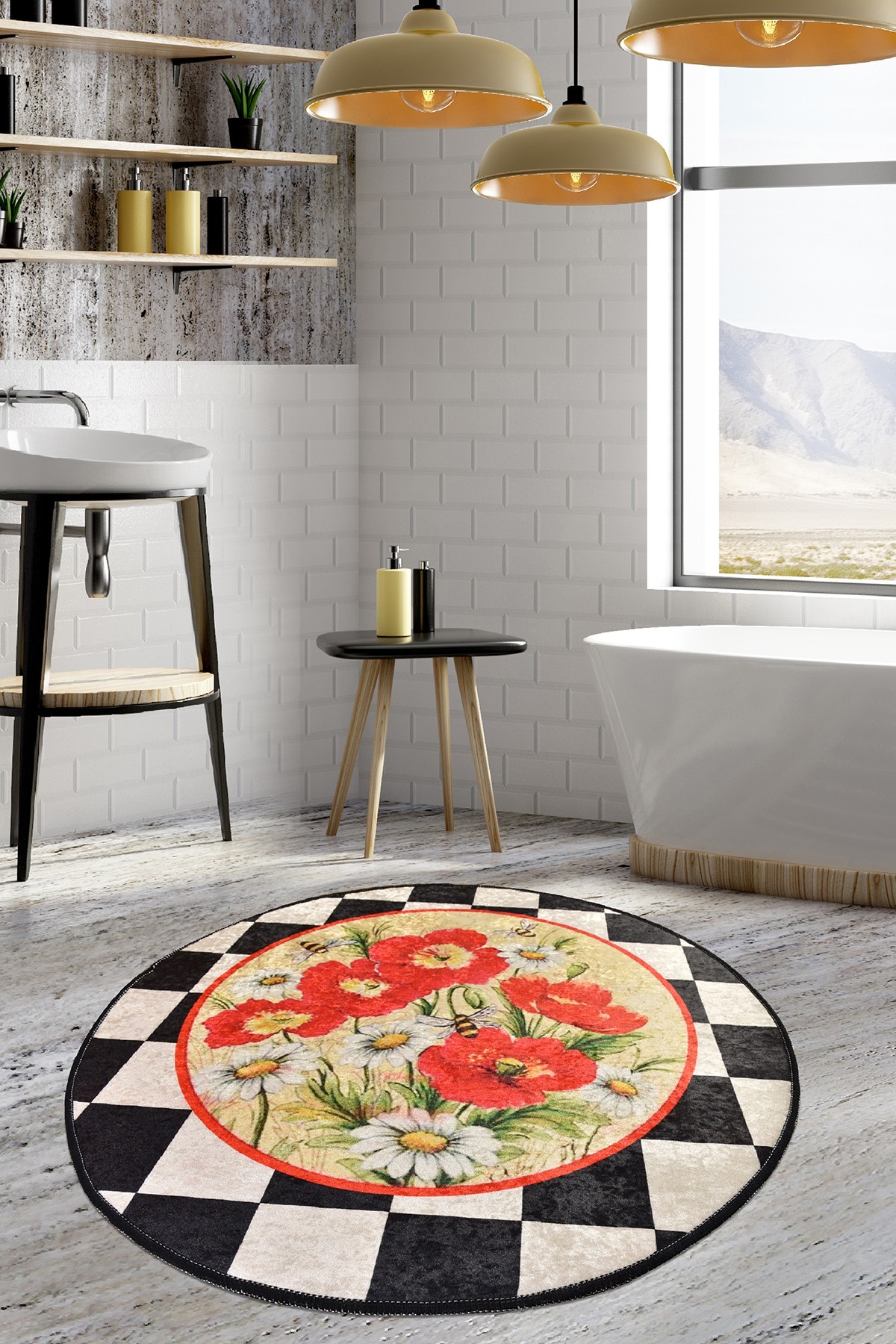 L'essentiel Maison тепих за бања 140cm Шарена