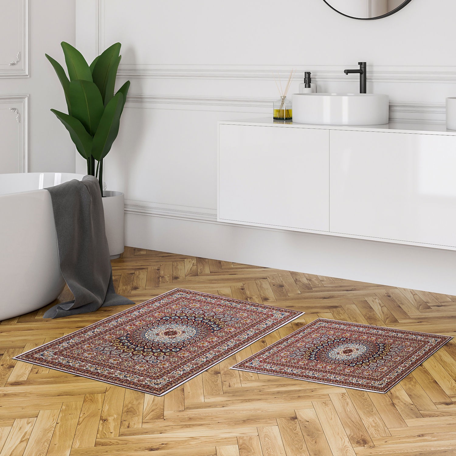 L'essentiel Maison Сет од 2 килими за бања Шарени