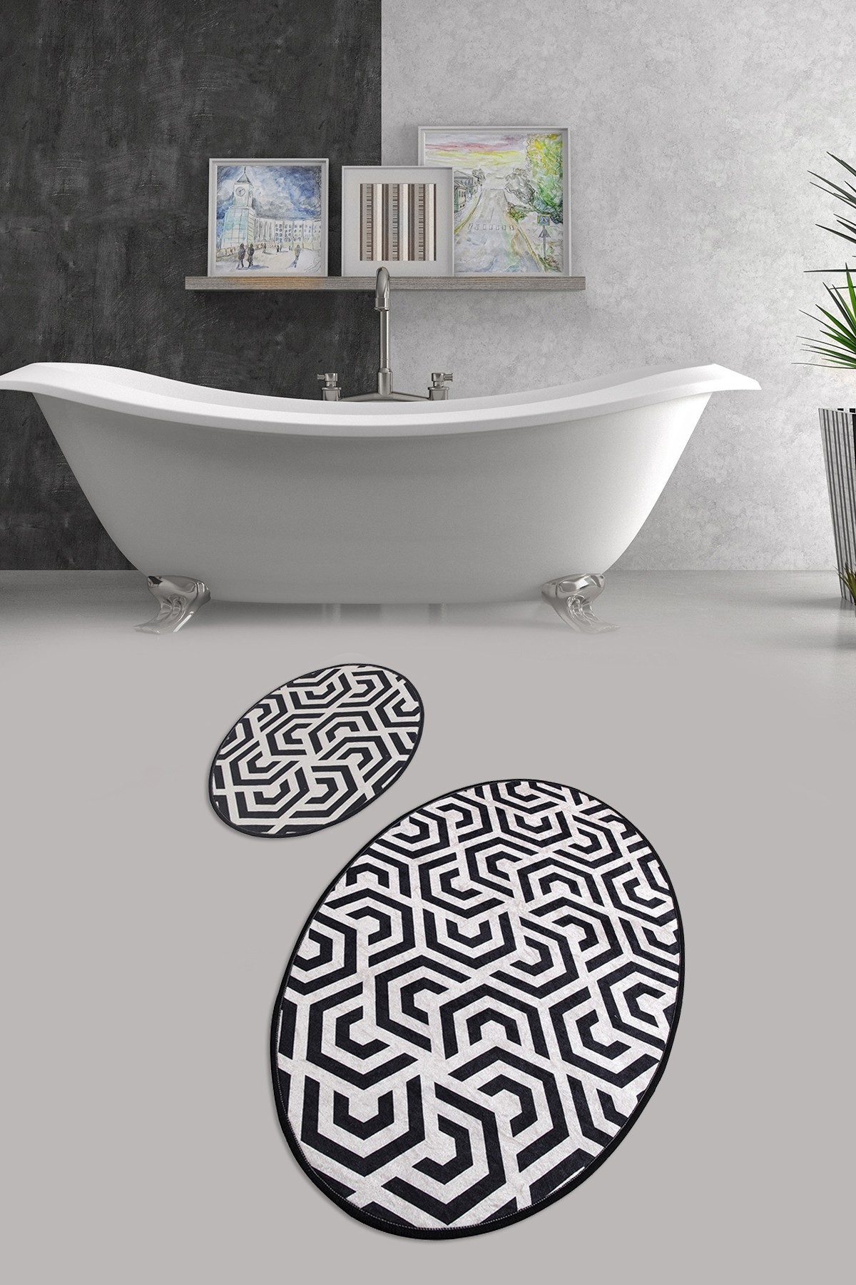 L'essentiel Maison Сет од 2 килими за бања Шарени