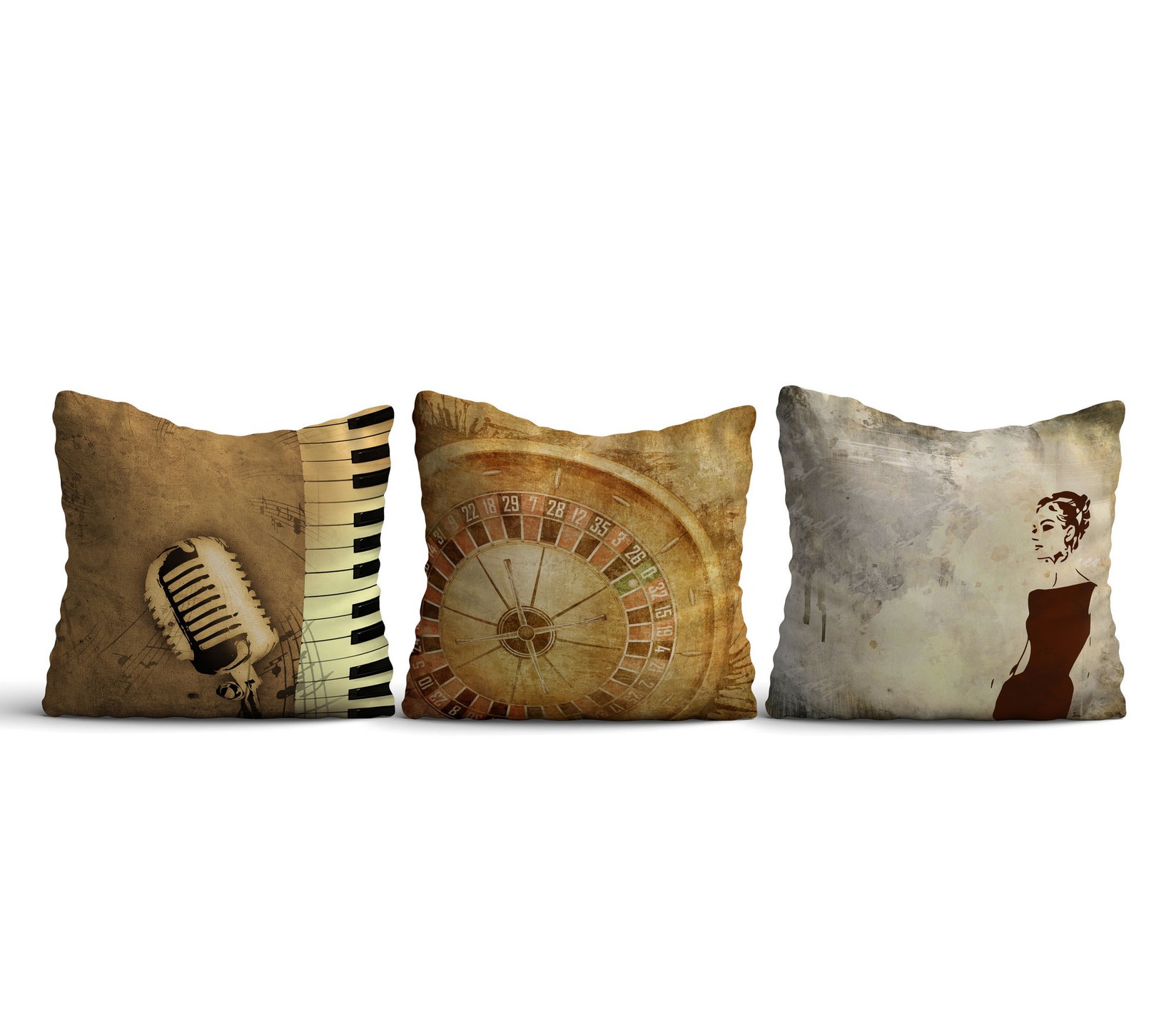 Комплет од 3 перници Aberto Design 43x43cm Шарени