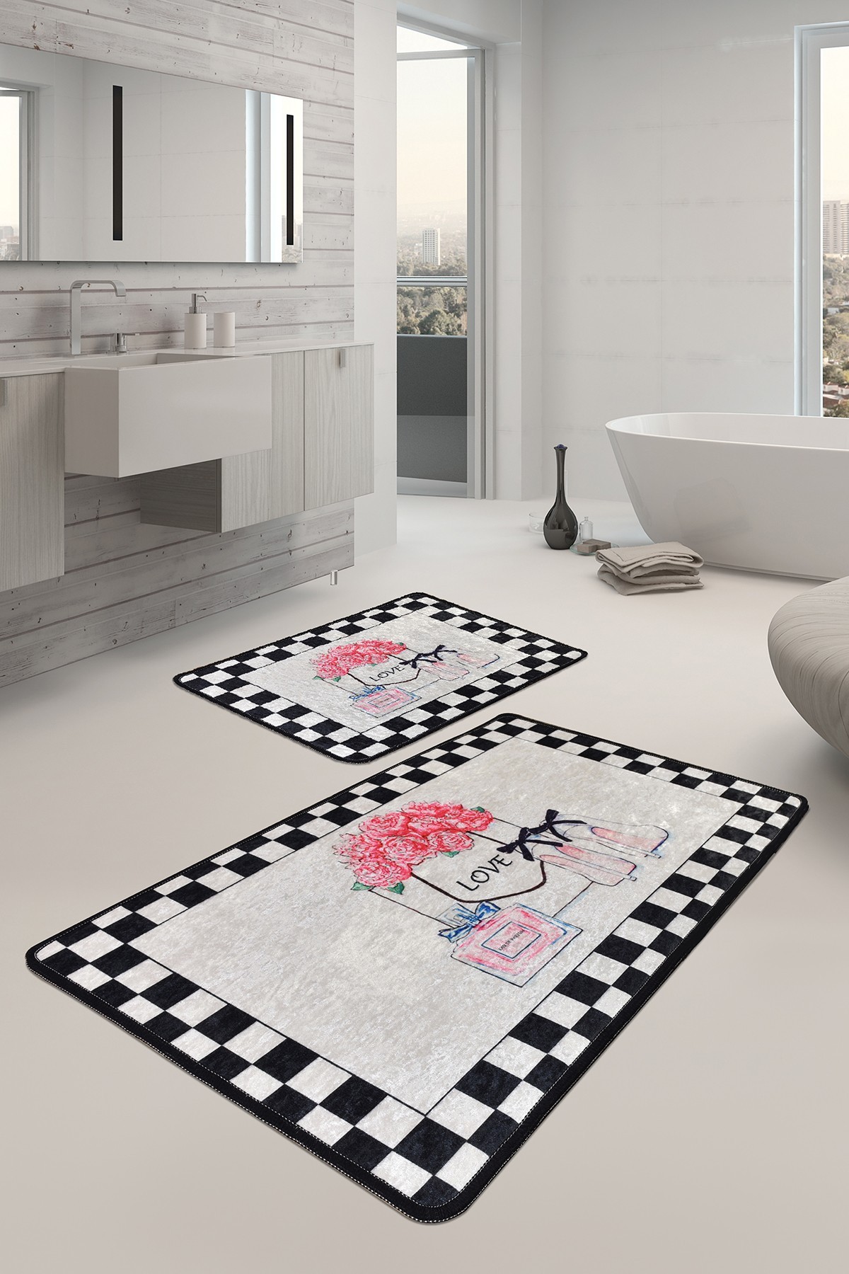 L'essentiel Maison Сет од 2 килими за бања Шарени