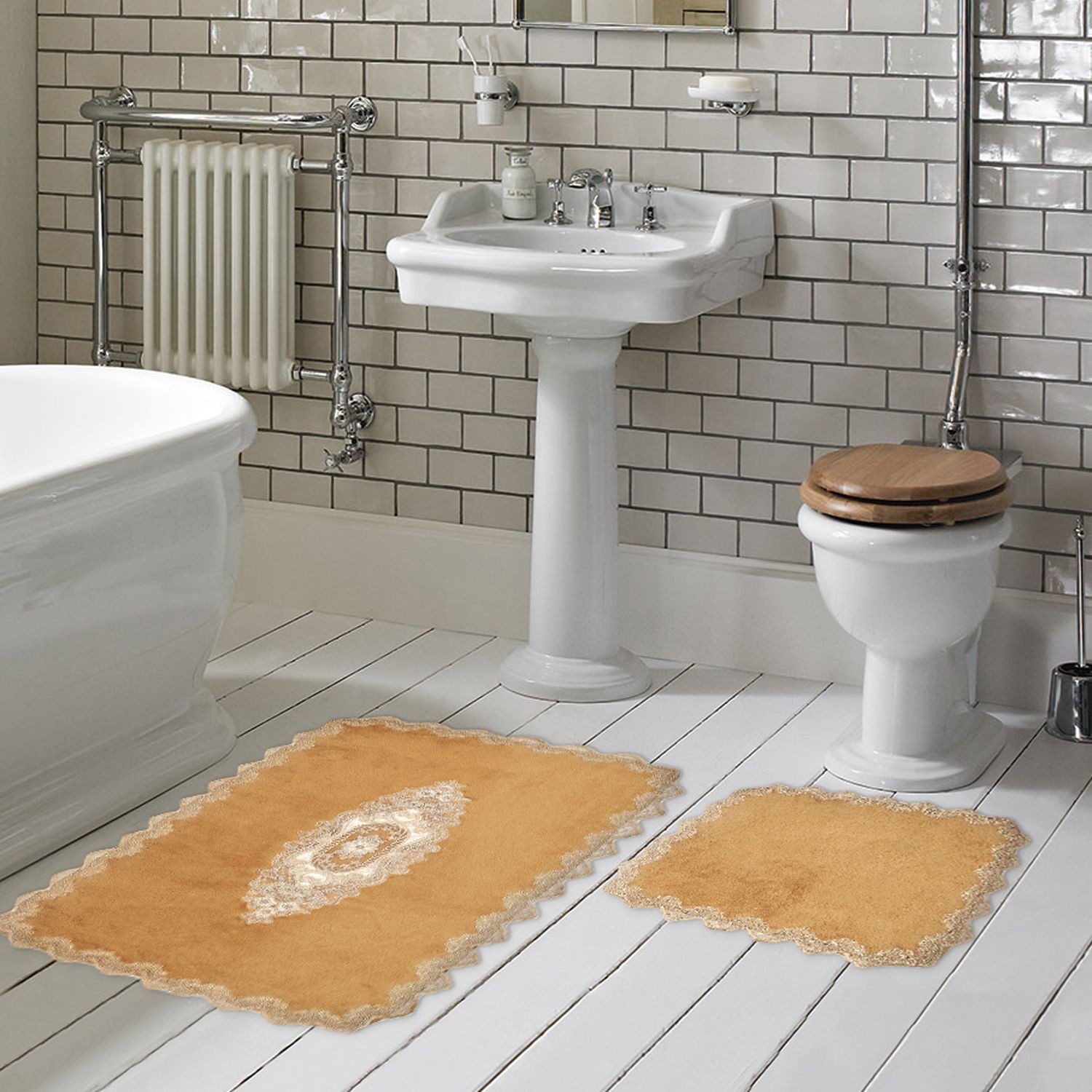 Комплет од 2 теписи за бања L'essentiel Maison, светло кафеава боја