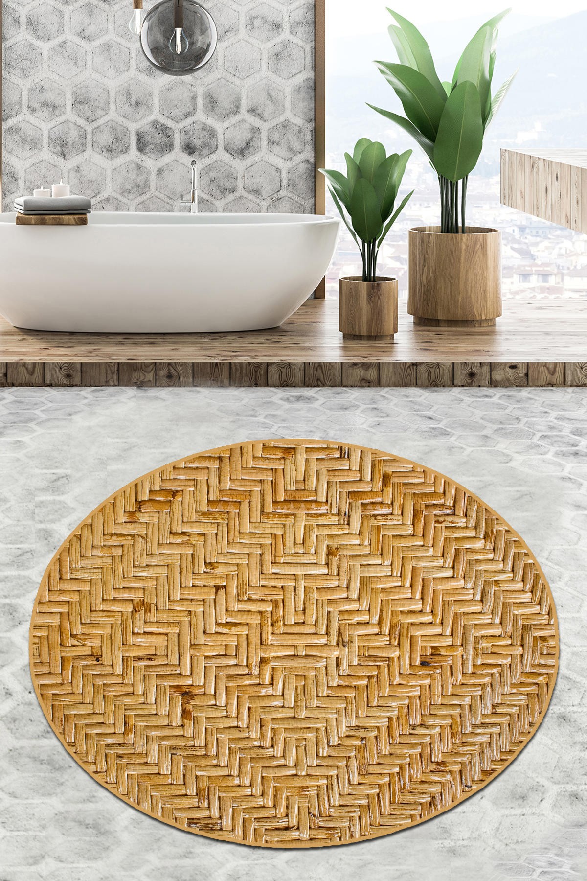 Простирка за бања L'essentiel Maison 120cm Шарена