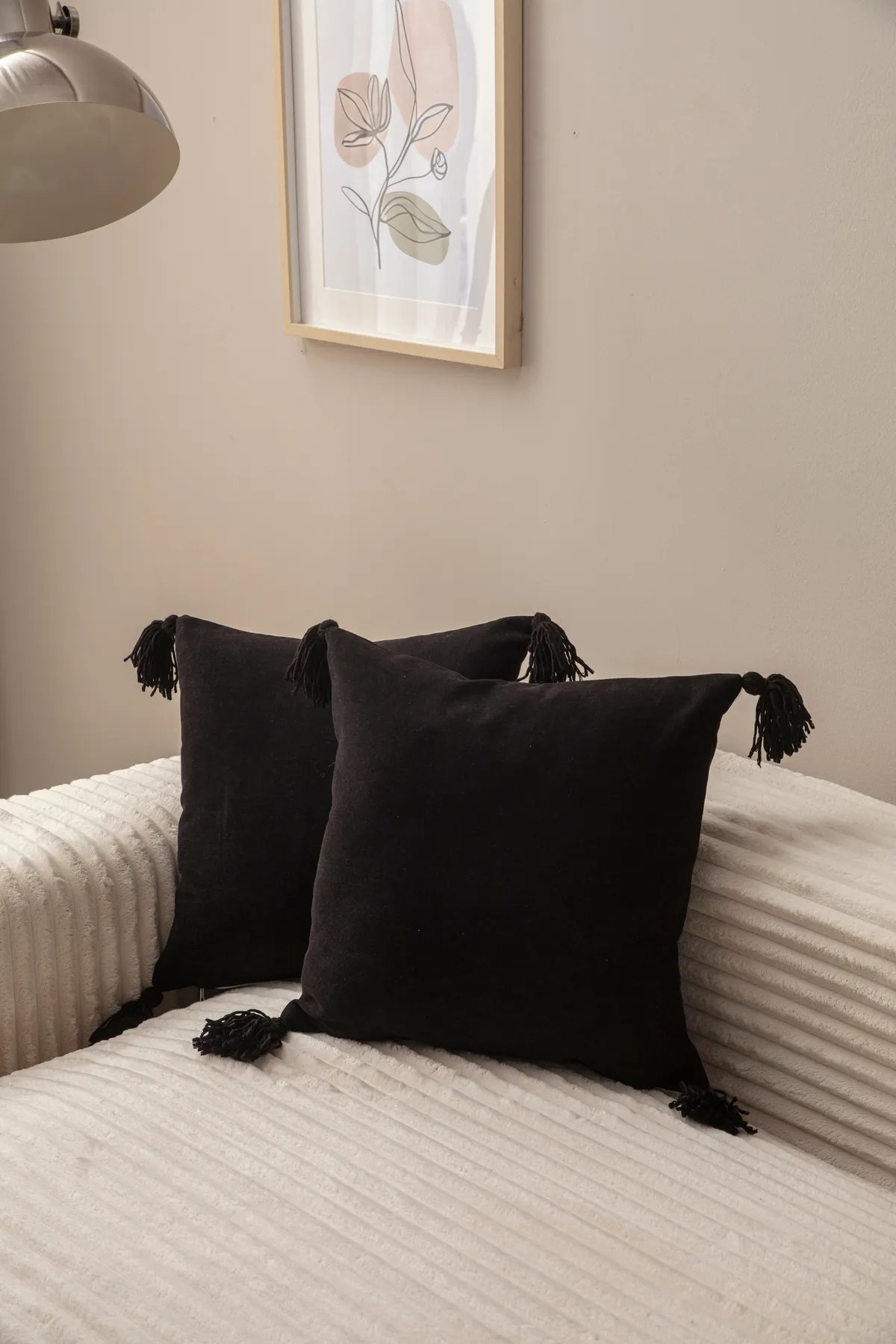 Комплет од 2 навлаки за перници Aberto Design 43x43cm црна