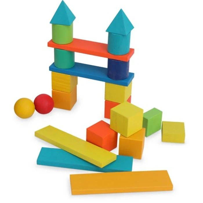 KINDERFEETS® Дрвена Играчка Kinderfeets Mixed Blocks - Rainbow