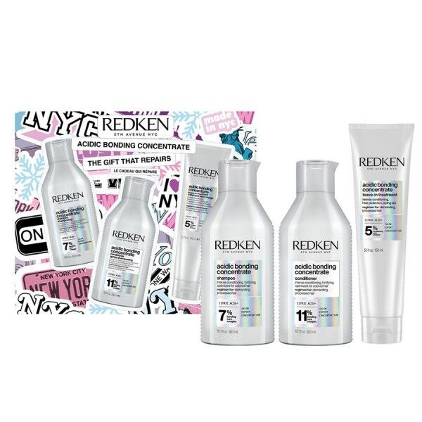 Redken NYC Шампон Acidic Bonding Concentrate 300ml + Балсам Acidic Bonding Concentrate 300ml + Крема Acidic Bonding Concentrate 150ml