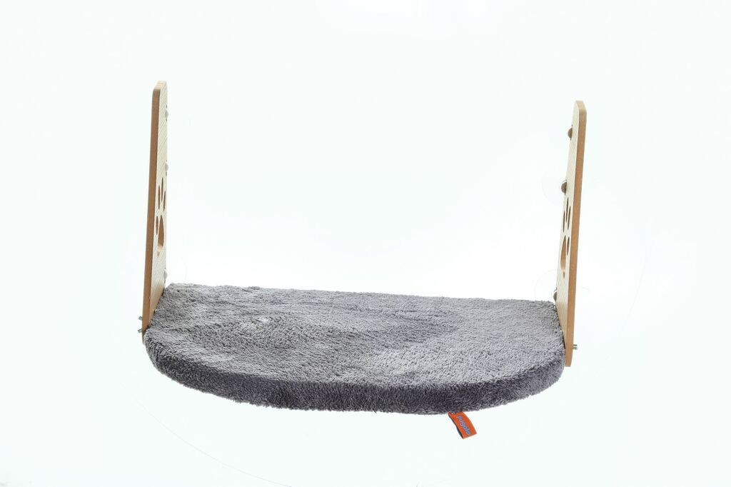 Кревет за мачки „Paws & Whiskers" за прозорец, 28 × 47 см, антрацит