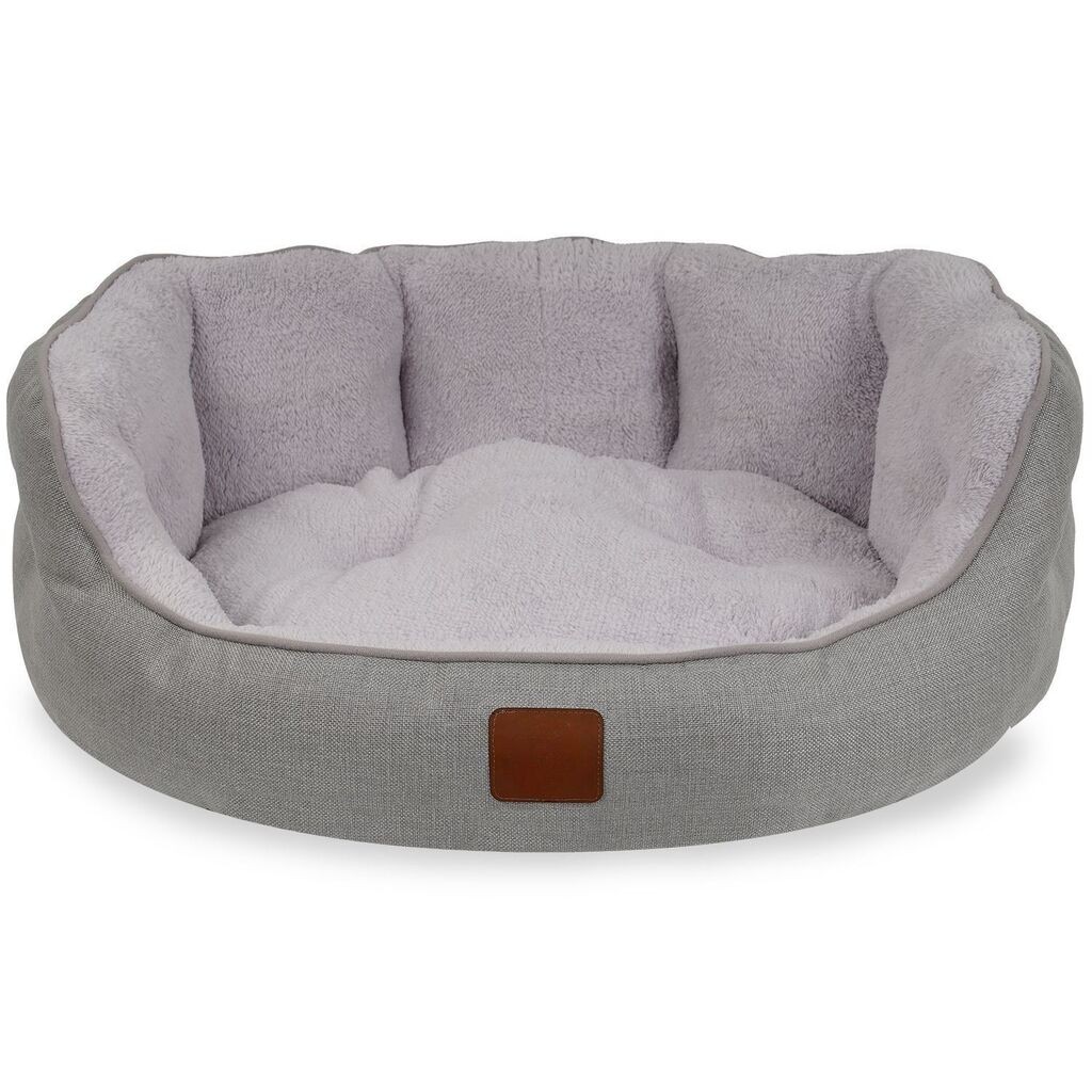 Кревет за миленичиња „Шепи и мустаќи" Коко, 60 x 70 x 10 см, сив