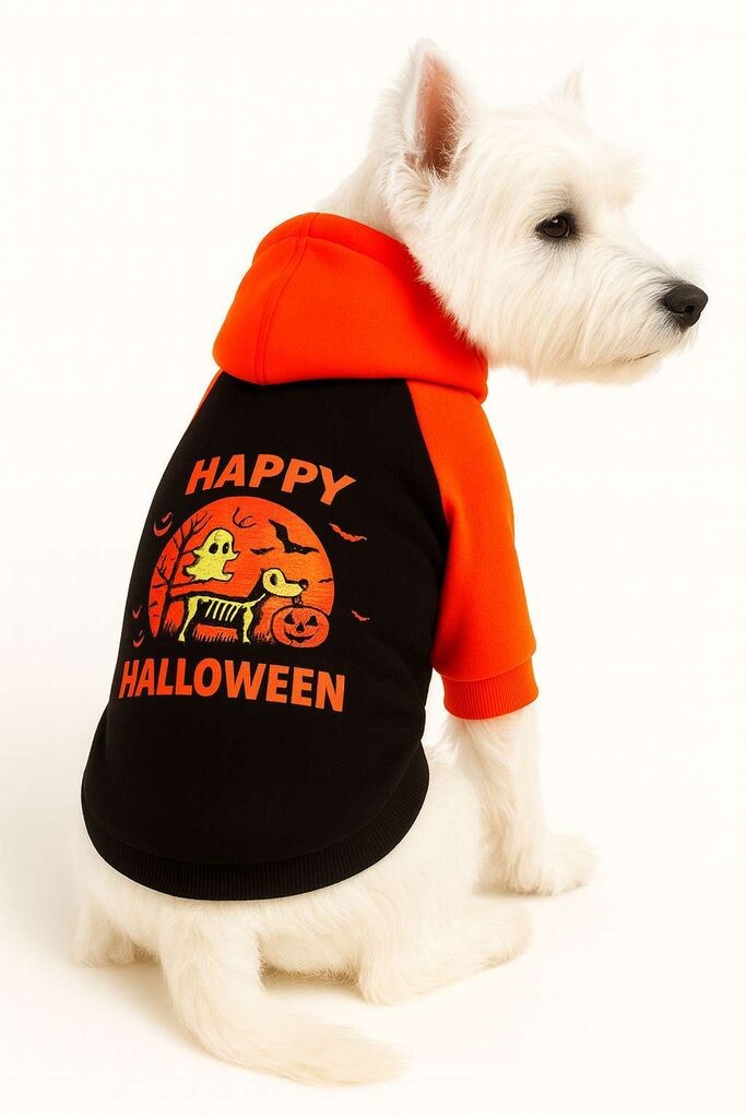 Костум за кучиња „Шепи и мустаќи" Blackhappyhall, црн