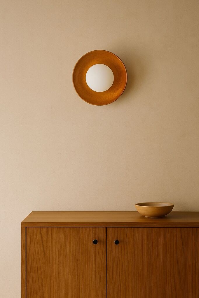 Opviq dzидна светилка Hand-S, кафеава боја