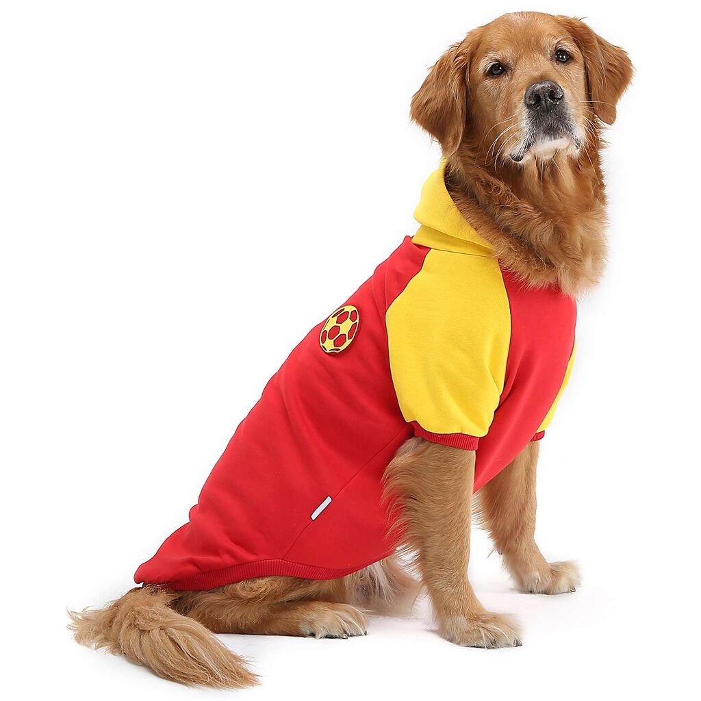 Костум за кучиња „Шепи и мустаќи“ Redballsweat, црвен