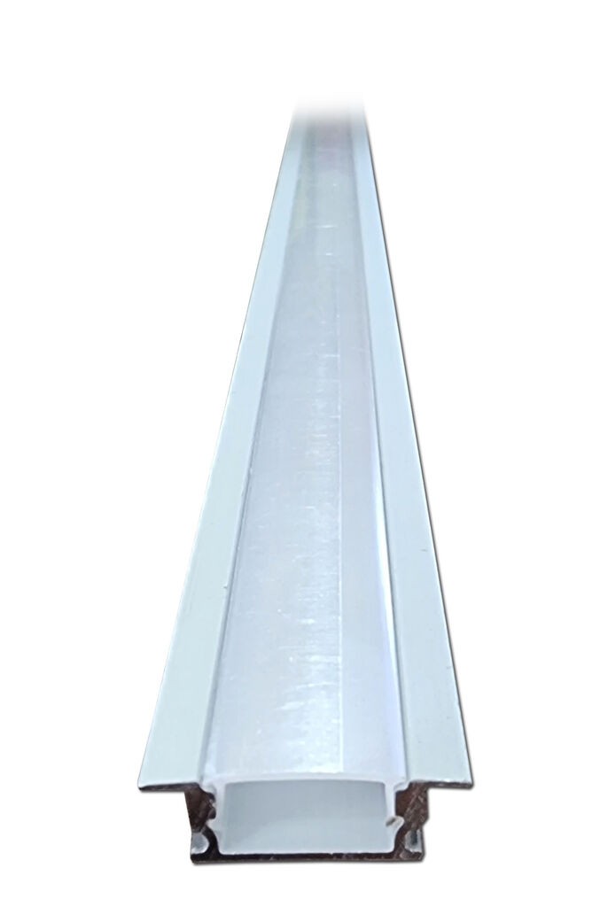 Alfa Electric Алуминиумски вграден профил за ЛЕД 23.3x6.9мм 2m