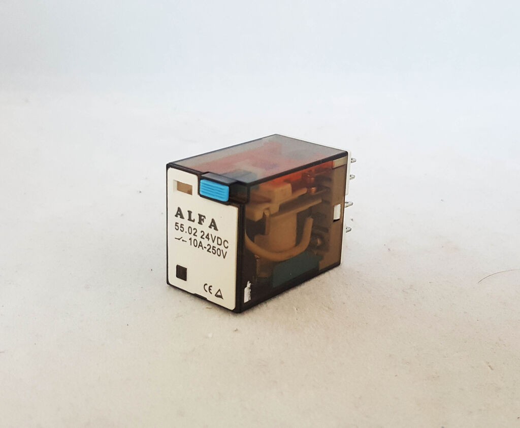 Alfa Electric Реле 24V DC 2×10A 8 пина ALFA 55.02