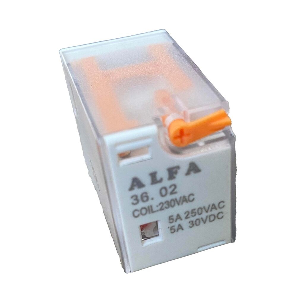 Alfa Electric Реле 2×5A 230V AC 8 пина со LED индикатор 36.02