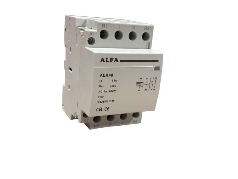 Alfa Electric Контактор 2NO+2NC 63A 230V AEK40