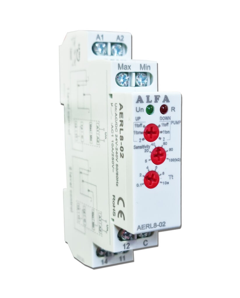 Alfa Electric Ниво регулатор за течности со 1 или 2 нивоа AERL8-02