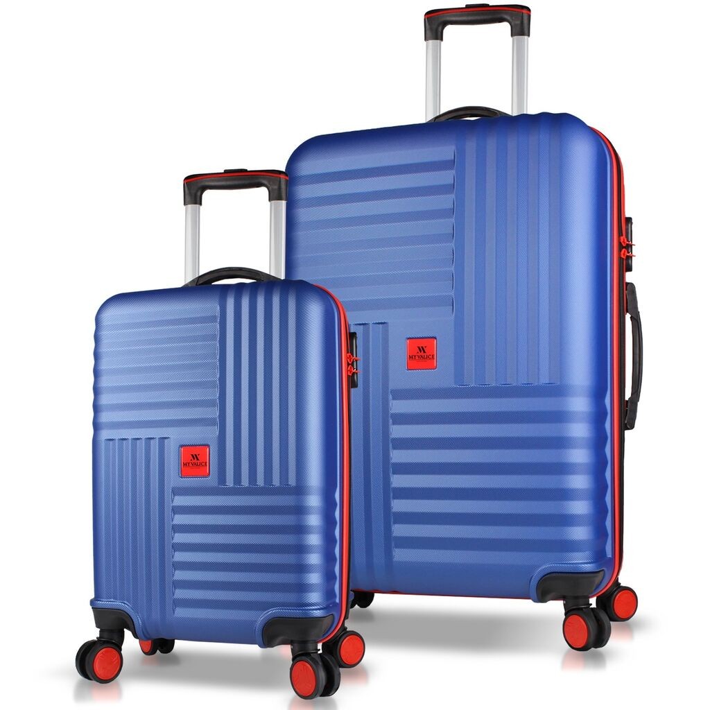 Комплет куфери MyValice 8326, 2 дела, темно син