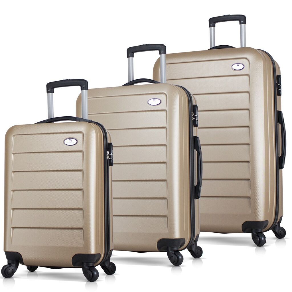 Комплет куфери MyValice 6301, 3 дела, златна боја