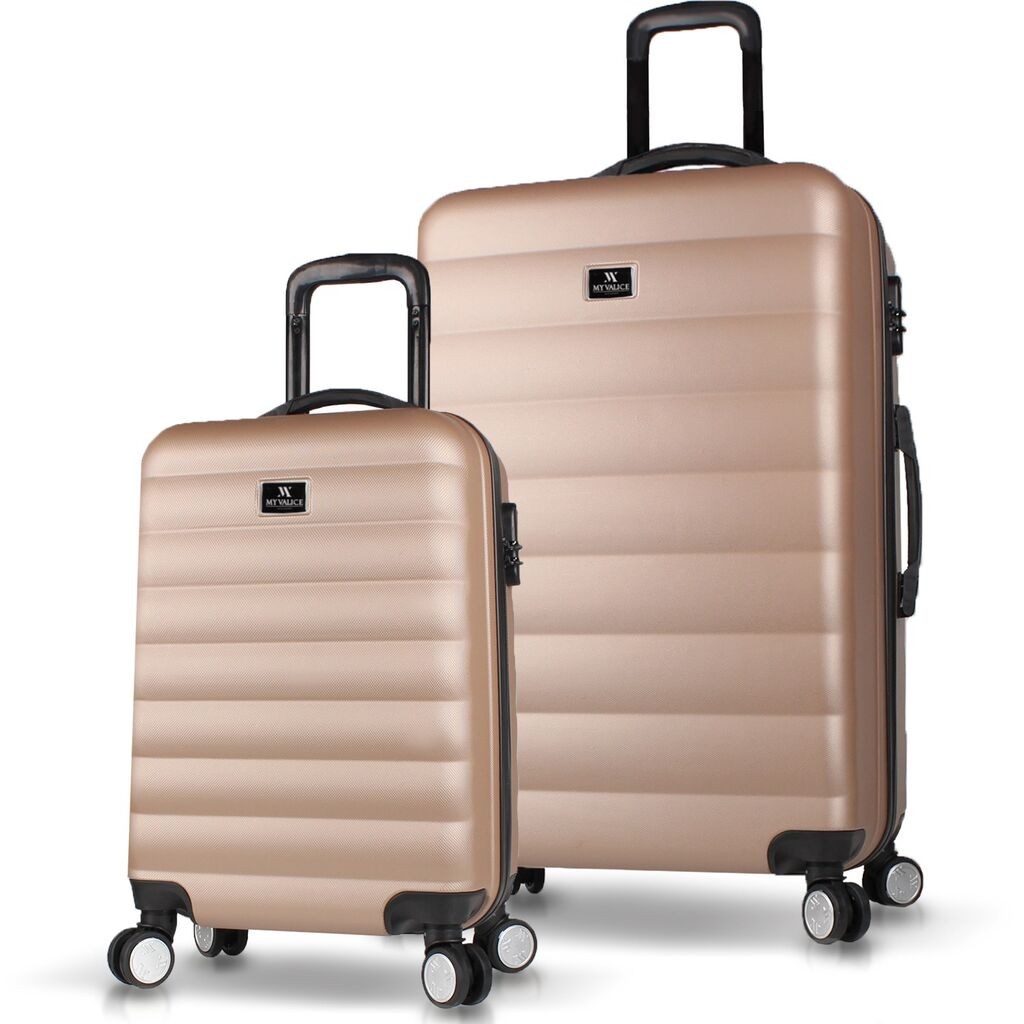 Комплет куфери MyValice 6551, 2 дела, златна боја
