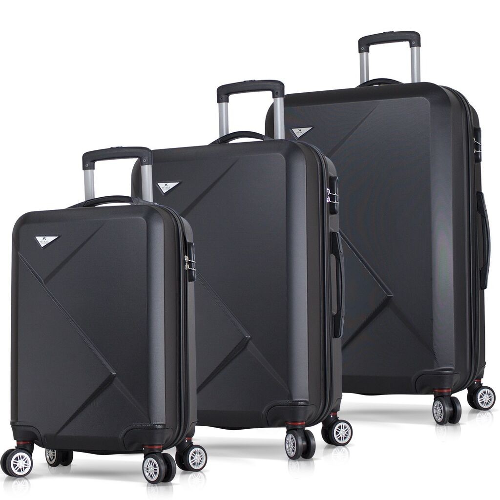 Комплет куфери MyValice 8008, 3 дела, црна