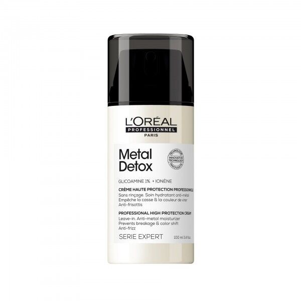 L`Oreal Professionnel Metal Detox Заштитна крема без одмивање која го контролира frizz-от и спречува кршење и промена на бојата 100мл