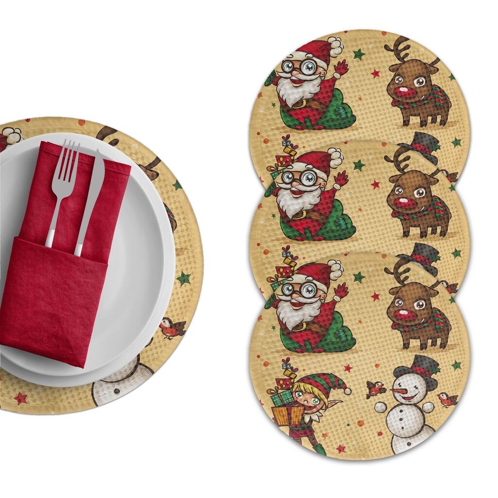 Подлога за маса Hermia 2979 Supla, 4 парчиња, шарени