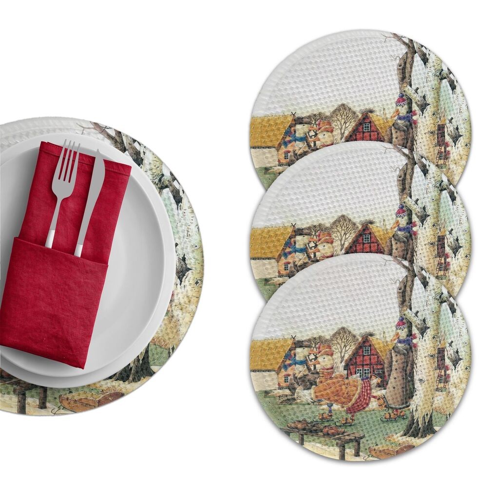 Подлога за маса Hermia 2863Supla, 4 парчиња, шарени