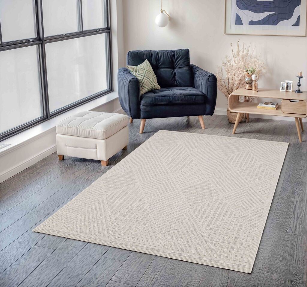 Conceptum Hypnose Carpet Fava, 160 x 230cm, бела