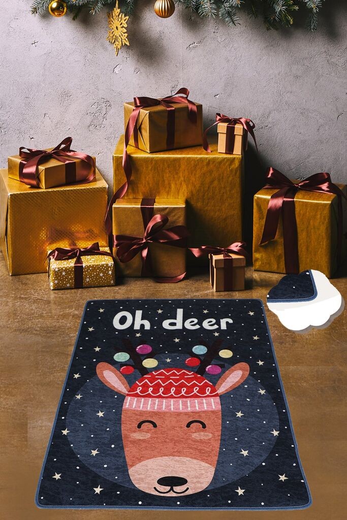 Концепт хипнозен тепих Oh Deer Djt, 80 x 120cm, Шарена