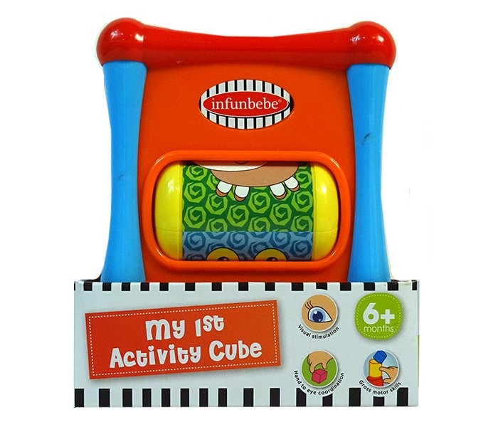 Играчка INFUNBEBE Мојата прва шарена коцка за активност