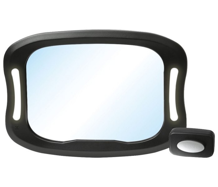 FreeOn огледало за автомобил Со LED светло црно 38145