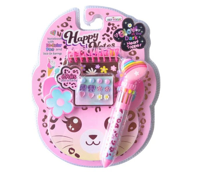 Hot Focus Споменар со пенкало во боја, 6x Сет обетки 211LP