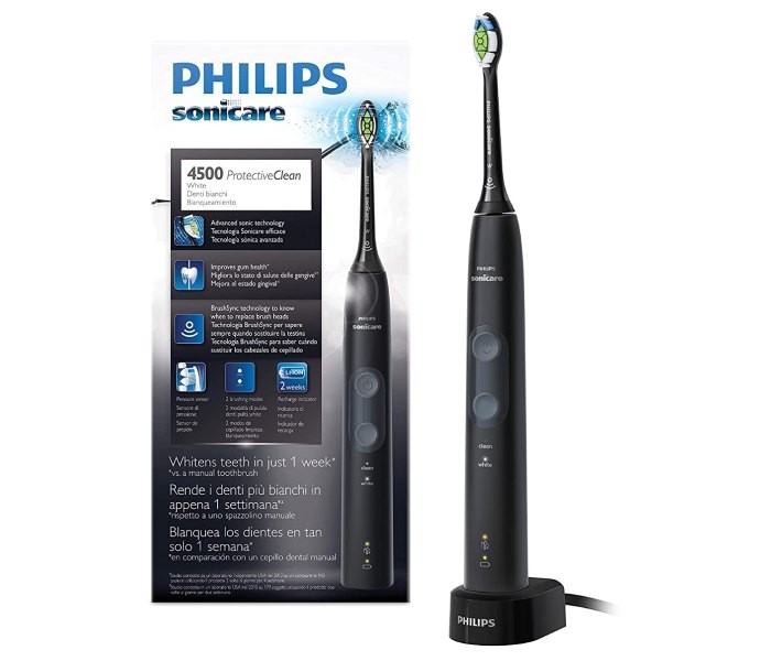 PHILIPS Електрична четка за заби Sonicare Protective clean 4500 црна HX6830/44