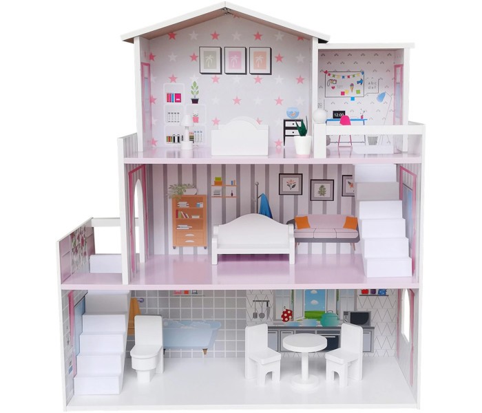 FREE2PLAY Дрвена куќа розева