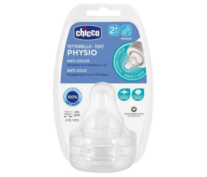 CHICCO Цуцла Силикон Perfect5 Среден 2М+ 2