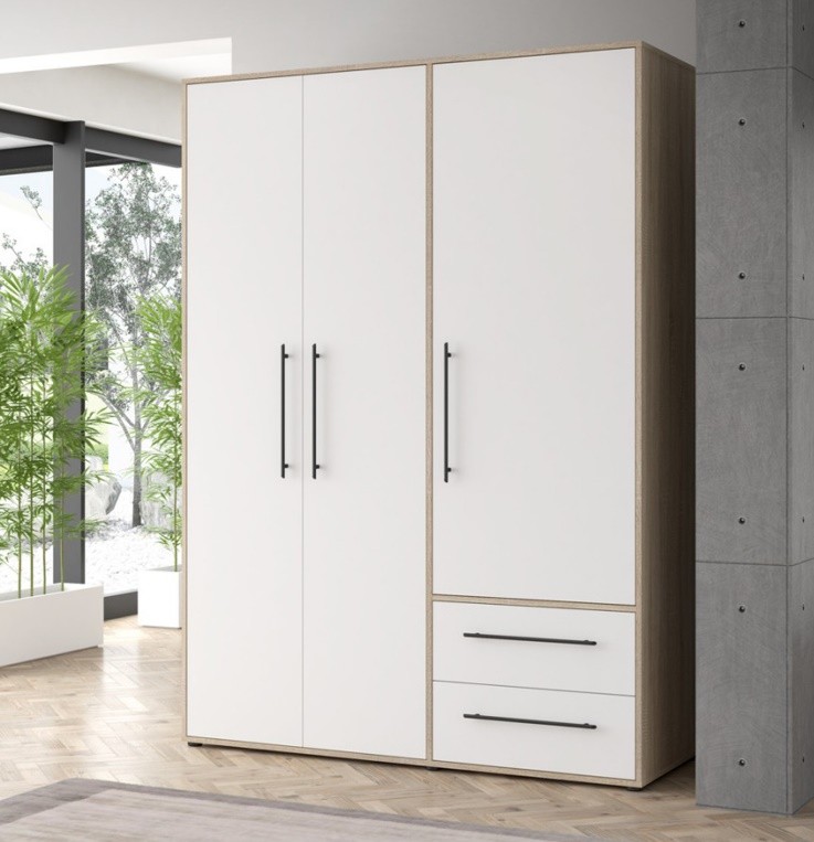 МЕБЕЛ ВИ Ормар мокарис бела - сонома