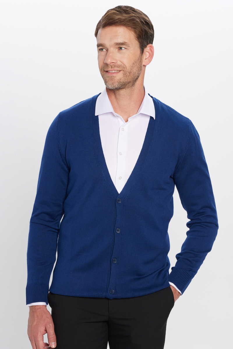 TUDORS Slim Fit Cardigan Burgundy