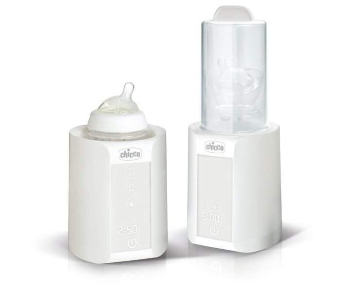 Chicco Дигитален грејач за шишиња + стерилизатор, бел