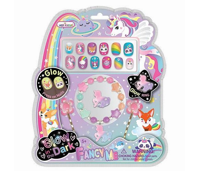 Hot Focus Сет за нокти Glow in the dark 29153