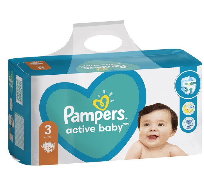 Пелени Pampers Active Baby 3, GP, 6-10 кг, 104/1
