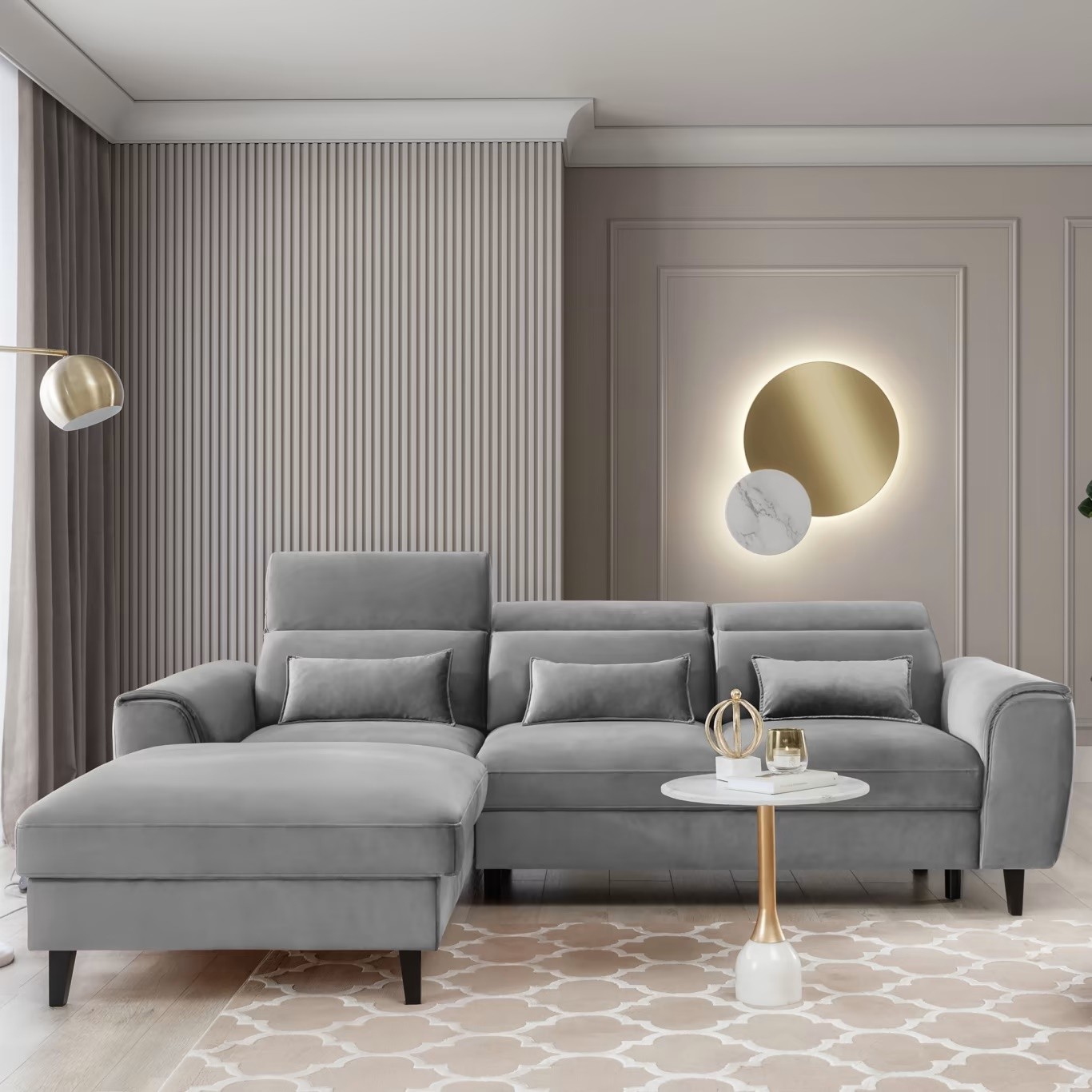 MONDIVI Аголна гарнитура фобл сива