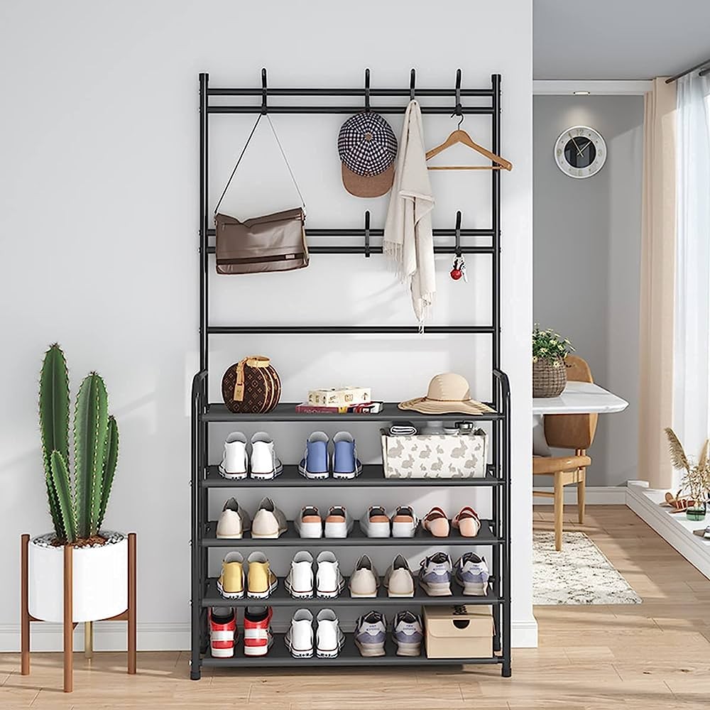 OUTLET ON Метална закачалка со сталажа за обувки