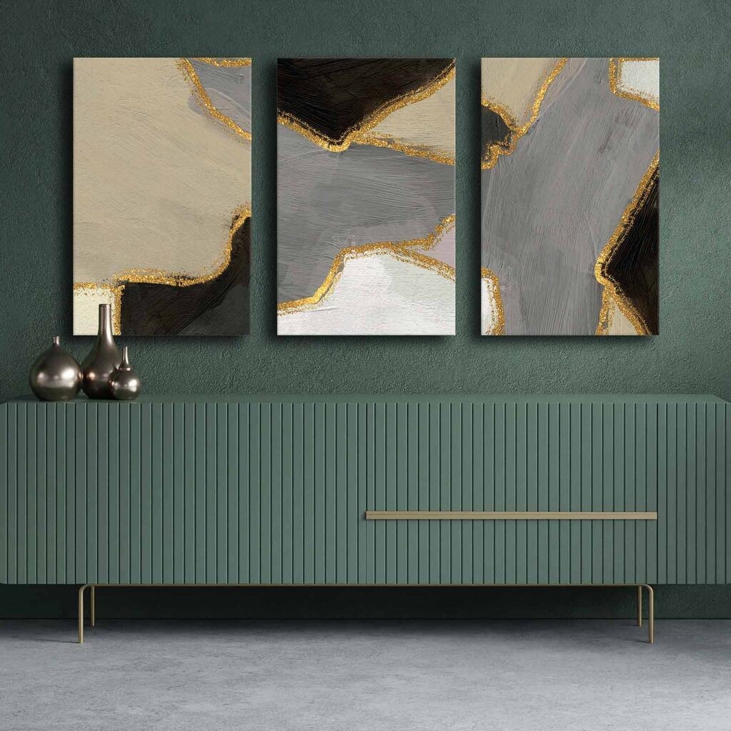 Слика на платно од Wallxpert 3P4570GSC-002, 45 x 70 см, 3 дела
