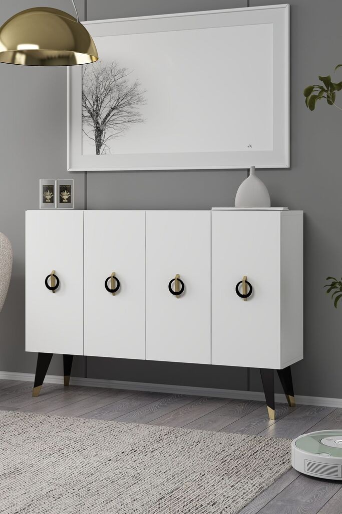 Комода Hanah Home 8183KM-32, бело-златна