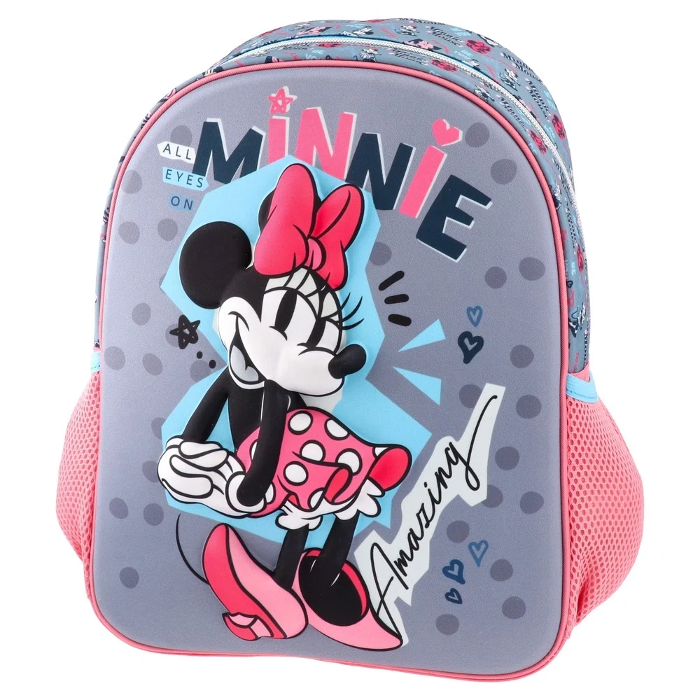 Предучилишен ранец 3D Minnie Mouse Fabulous Tico, сив