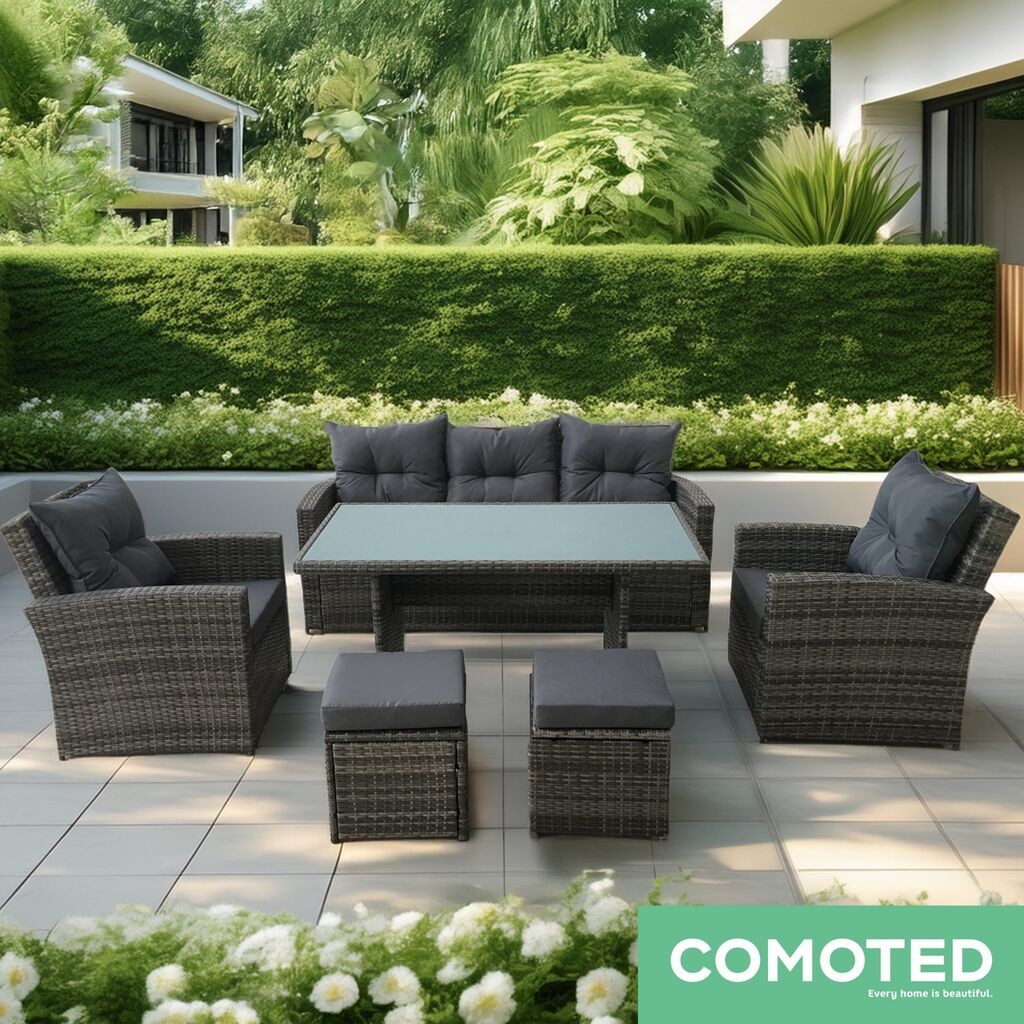 COMOTED Градинарски сет тросед , 2 фотели +две табуретки + висока маса